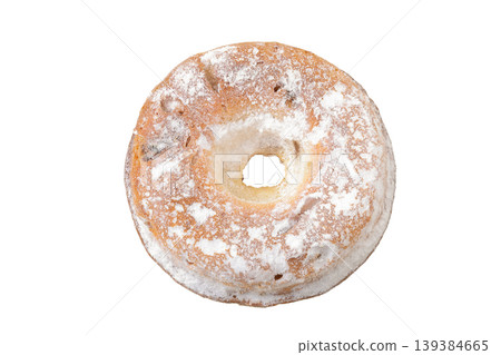 donut cupcake isolated on white background. Top view. Flat lay donut cupcake isolated on white background. Top view. Flat lay 139384665