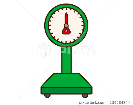 Simple weighing scale illustration material 3 Simple weighing scale illustration material 3 139384844