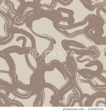 Brush Stroke Pattern In Brown And Beige For Textile Design Brush Stroke Pattern In Brown And Beige For Textile Design 139385238