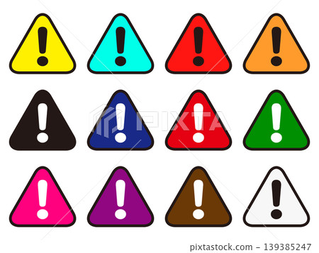 Warning Mark Illustration Set 2 Warning Mark Illustration Set 2 139385247