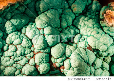 Texture of the green malachite mineral gemstone 139385316