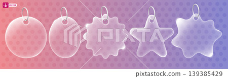 Price Tag Set With Glassmorphism Effect Price Tag Set With Glassmorphism Effect 139385429