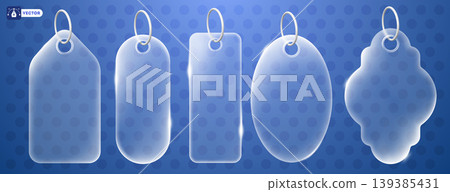 Price Tag Set With Glassmorphism Effect Price Tag Set With Glassmorphism Effect 139385431