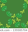 Vector seamless pattern with funny frogs and butterflies 139385704