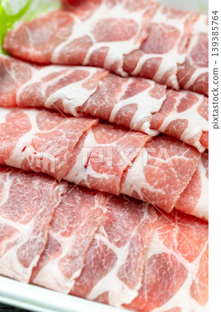 Raw pork for shabu-shabu Raw pork for shabu-shabu 139385764