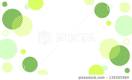Natural green polka dot Memphis frame abstract geometric background material 16:9 vector Natural green polka dot Memphis frame abstract geometric background material 16:9 vector 139385984