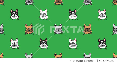 french bulldog dog seamless pattern bush forest wood glass puppy vector pet cartoon gift wrapping paper repeat wallpaper tile background doodle illustration isolated design 139386080