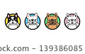 french bulldog dog vector cartoon character round border icon puppy pet doodle animal symbol illustration isolated design 139386085