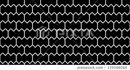 zigzag seamless pattern Interlocking concrete paver block paving Brick vector doodle cartoon illustration tile background gift wrapping paper repeat wallpaper scarf isolated 139386088