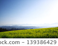 Nagano City, Nakajo Miyamasato, Alps Observation Plaza Yume no Eki: View of the Northern Alps from a field of rapeseed flowers. 139386429