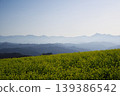 Nagano City, Nakajo Miyamasato, Alps Observation Plaza Yume no Eki: View of the Northern Alps from a field of rapeseed flowers. 139386542