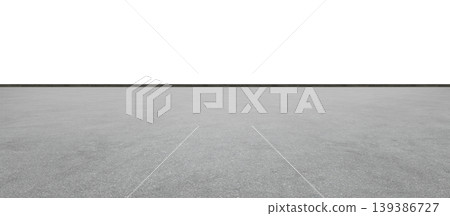 3d rendering empty asphalt floor background with white space 139386727