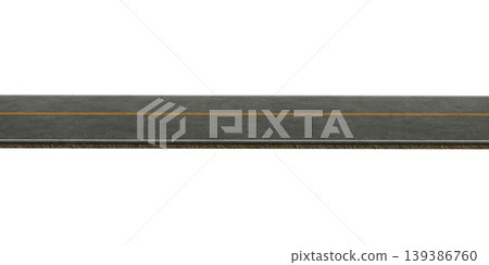 3d rendering empty asphalt highway road with double yellow lines 3d rendering empty asphalt highway road with double yellow lines 139386760