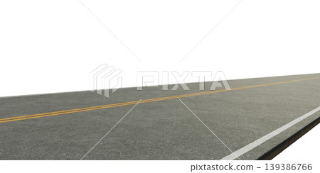 Asphalt highway road perspective isolated 3d rendering Asphalt highway road perspective isolated 3d rendering 139386766
