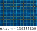 Blue ceramic tile mosaic texture of a swimming pool 139386809