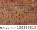 Old red brick wall background with texture 139386813