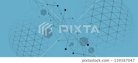 Abstract network and artificial intelligence background Abstract network and artificial intelligence background 139387047
