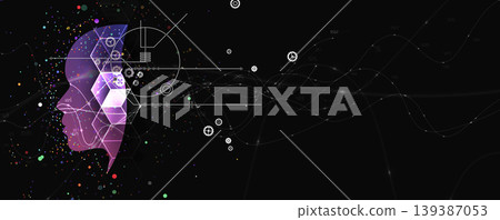 Abstract network and artificial intelligence background Abstract network and artificial intelligence background 139387053
