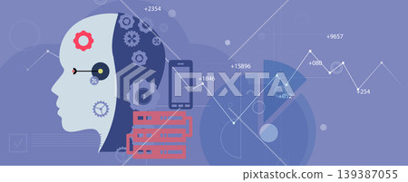 Abstract network and artificial intelligence background Abstract network and artificial intelligence background 139387055
