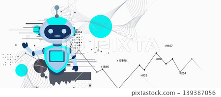 Abstract network and artificial intelligence background 139387056