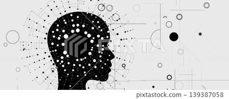 Abstract network and artificial intelligence background Abstract network and artificial intelligence background 139387058