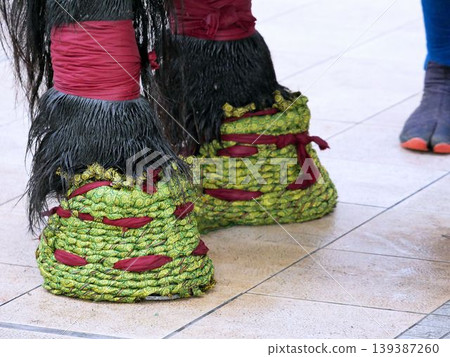 Horse legs of a decorated horse at the Fujisaki Shrine Grand Festival in Kumamoto. Horse legs of a decorated horse at the Fujisaki Shrine Grand Festival in Kumamoto. 139387260
