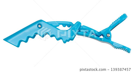 Blue professional plastic hair clip, hairdressing tool 139387457