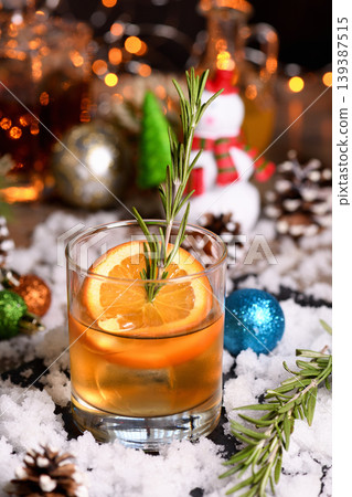 Winter Bourbon Cocktail 139387515