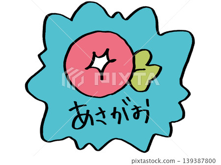 Morning glory sticker Morning glory sticker 139387800