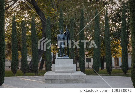 Monumental tomb of Ismail Qemali in public city park of Vlore Albania Monumental tomb of Ismail Qemali in public city park of Vlore Albania 139388072
