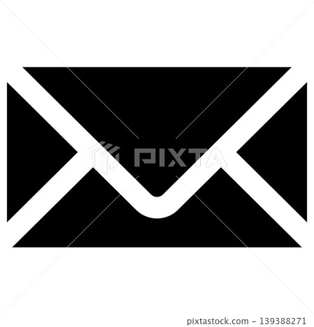 Email icon, monochrome, simple, transparent, vector graphic. Email icon, monochrome, simple, transparent, vector graphic. 139388271