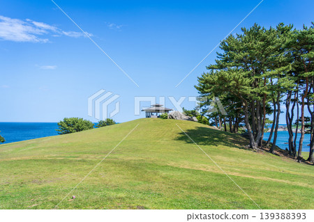 初夏時節的青森縣種佐海岸,八戶市,瀰漫著清新的綠意。 初夏時節的青森縣種佐海岸,八戶市,瀰漫著清新的綠意。 139388393
