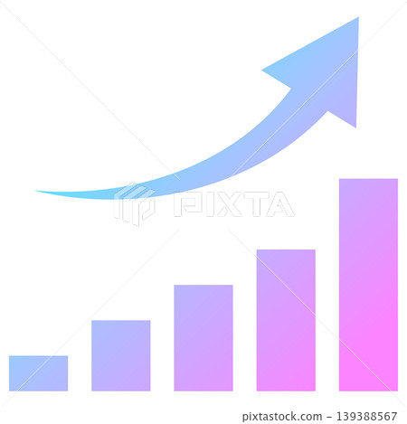 Graph icon, rainbow colors, neon, gradient, transparent, vector material. Graph icon, rainbow colors, neon, gradient, transparent, vector material. 139388567