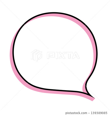 Simple circular speech bubble illustration (white background) Simple circular speech bubble illustration (white background) 139389085