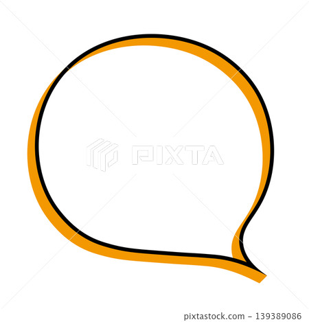 Simple circular speech bubble illustration (white background) Simple circular speech bubble illustration (white background) 139389086