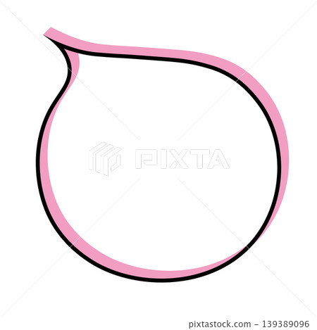 Simple circular speech bubble illustration (white background) Simple circular speech bubble illustration (white background) 139389096