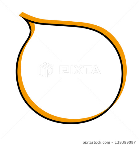 Simple circular speech bubble illustration (white background) Simple circular speech bubble illustration (white background) 139389097