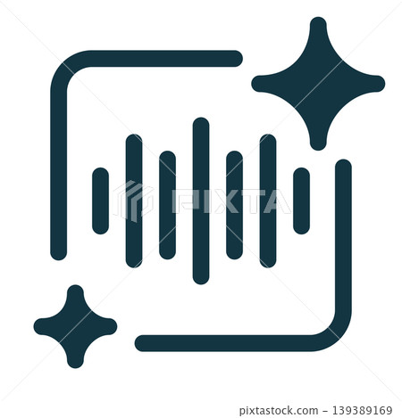 Speech and voice recognition generative AI icon representing artificial intelligence for voice input, speech processing, and smart audio generation. Modern symbol for AI-powered voice technology. Speech and voice recognition generative AI icon representing artificial intelligence for voice input, speech processing, and smart audio generation. Modern symbol for AI-powered voice technology. 139389169