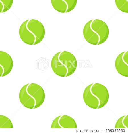 Vector Green Tennis Ball Seamless Pattern. Green Vector Background with Flat Tennis Balls. Repeat Tile for Sports Design, Tennis Ball Pattern for Textile, Packaging, Gift Wrap, Fabric Vector Green Tennis Ball Seamless Pattern. Green Vector Background with Flat Tennis Balls. Repeat Tile for Sports Design, Tennis Ball Pattern for Textile, Packaging, Gift Wrap, Fabric 139389660