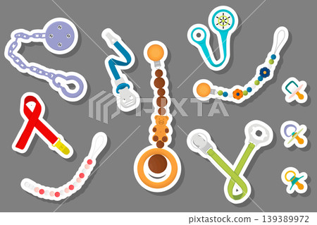 Big colored fashion baby pacifiers, dummy with rubber holder nipple 139389972