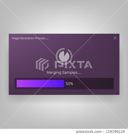 Image generation process UI with loading progress interface Image generation process UI with loading progress interface 139390226