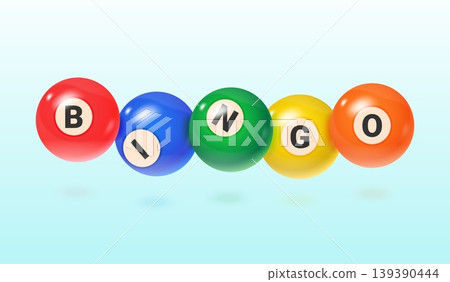 Realistic bingo balls. 3d lottery balls, casino game lotto keno gambling online play money lucky jackpot billiard winner colorful spheres set isolated exact vector illustration Realistic bingo balls. 3d lottery balls, casino game lotto keno gambling online play money lucky jackpot billiard winner colorful spheres set isolated exact vector illustration 139390444