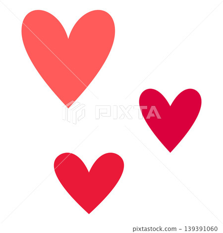 Red and pink hearts doodle vector illustration, love symbol silhouette, romantic emotion outline design, Valentine's Day Red and pink hearts doodle vector illustration, love symbol silhouette, romantic emotion outline design, Valentine's Day 139391060