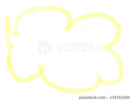 簡單的手繪雲朵形對話框 / 簡單的黃色對話框 139391890