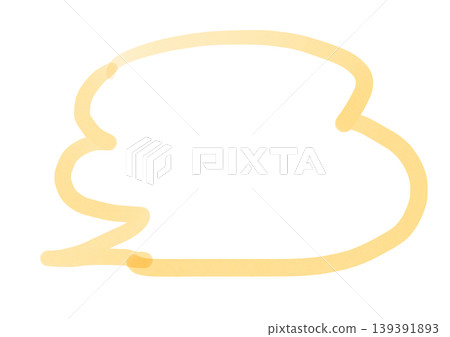 Orange hand-drawn speech bubble, simple watercolor style Orange hand-drawn speech bubble, simple watercolor style 139391893