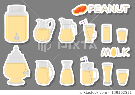 Illustration on theme big kit different types glassware 139392551