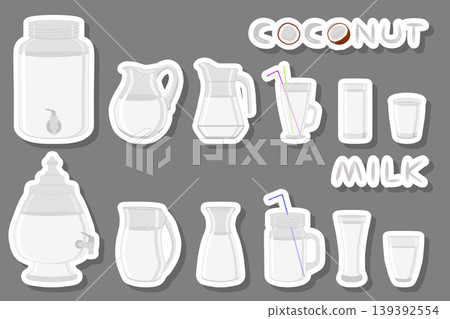 Illustration on theme big kit different types glassware Illustration on theme big kit different types glassware 139392554