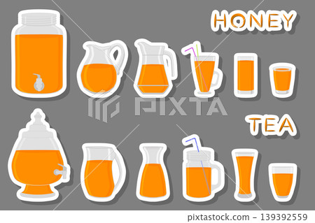 Illustration on theme big kit different types glassware Illustration on theme big kit different types glassware 139392559