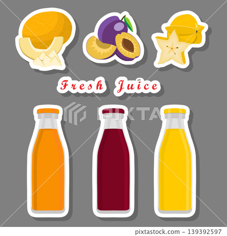 Sweet tasty natural eco product juice in bottle Sweet tasty natural eco product juice in bottle 139392597