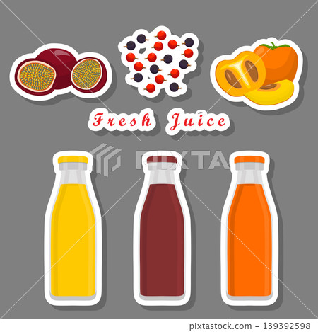 Sweet tasty natural eco product juice in bottle 139392598